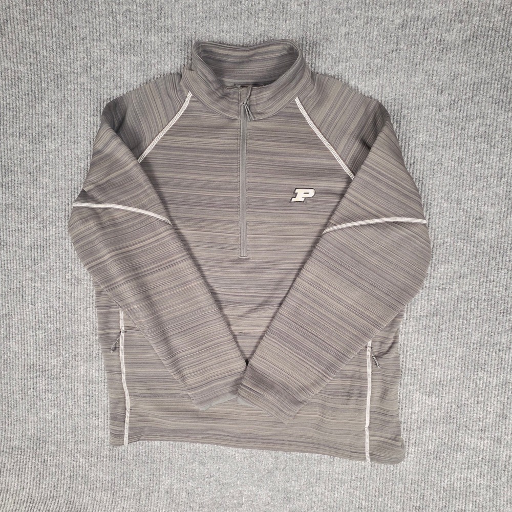 Holloway Purdue Boilermakers Quarter Zip Pullover‎ Men's 2XL Gray Athletic